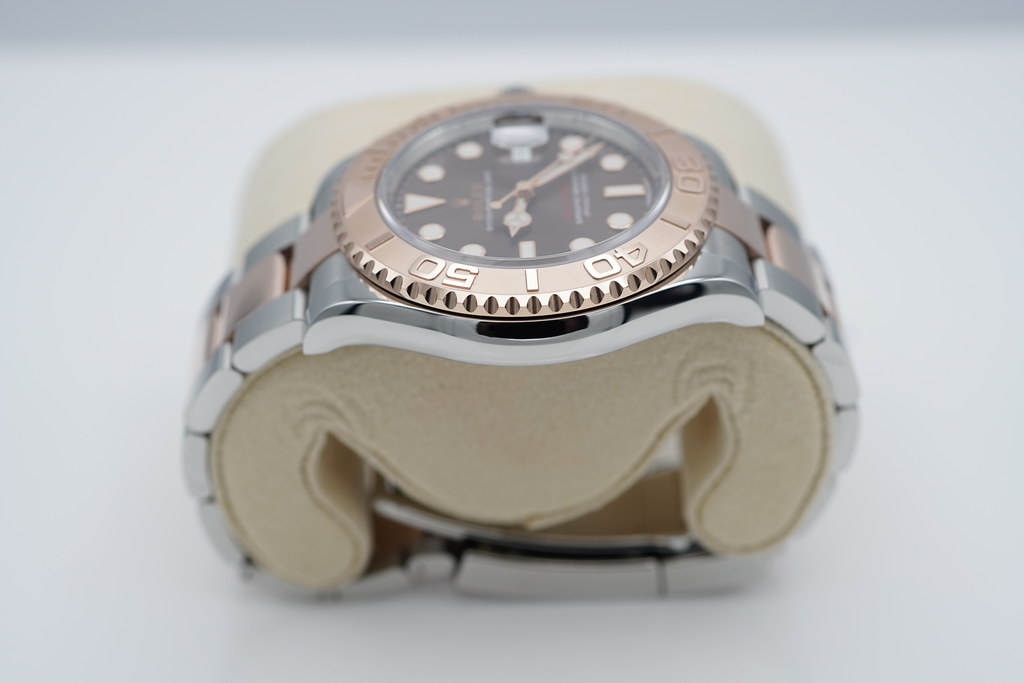 Rolex Yachtmaster K Rose Gold Steel Chocolate Dial Mm