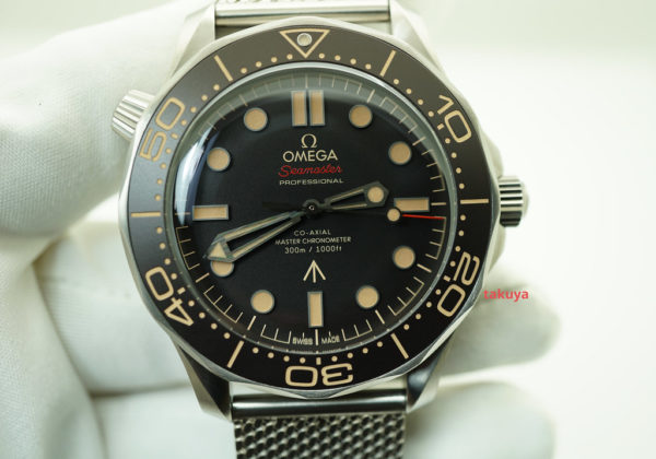 Omega SEAMASTER DIVER 300M 007 JAMES BOND TITANIUM MESH BRACELET 2020 WARRANTY FULL SET