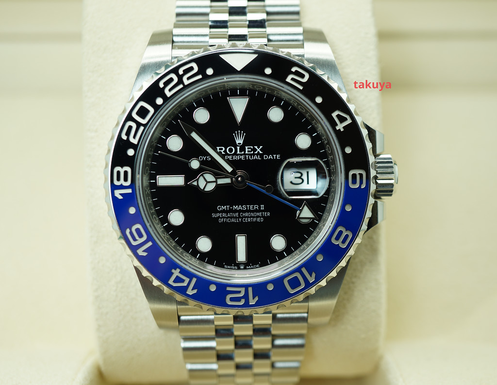 Rolex 126710BLNR GMT MASTER 2 BLACK BLUE JUBILEE 2019 WARRANTY FULL SET ...