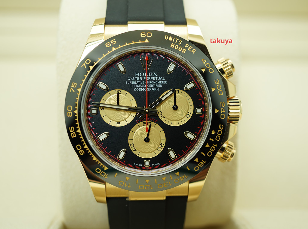 Rolex 116518LN YELLOW GOLD DAYTONA OYSTERFLEX PAUL NEWMAN DIAL 2019 ...