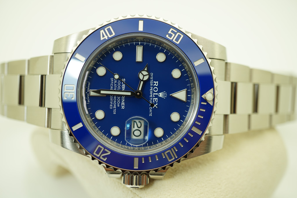 Rolex 116619LB SUBMARINER 18K WHITE GOLD BLUE DIAL SMURF 40MM 2020 FULL ...