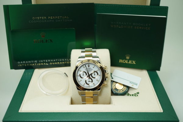 NEW Rolex 116503 DAYTONA TWO TONE YELLOW GOLD SS WHITE DIAL 2021 FULL SET - Image 2