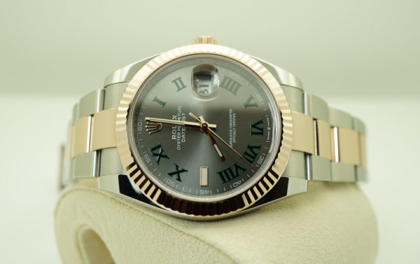 Rolex 126331 DATEJUST 41 ROSE GOLD STEEL WIMBLEDON DIAL 2021 WARRANTY FULL SET - Image 10