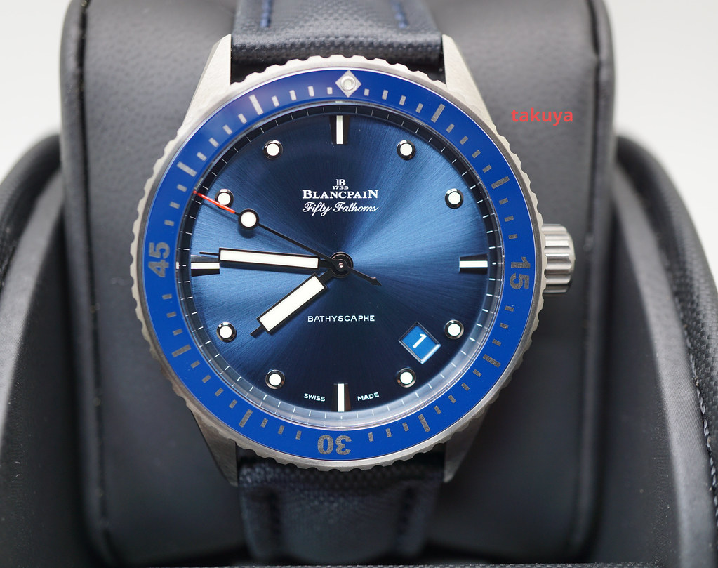 BRAND NEW Blancpain FIFTY FATHOMS BATHYSCAPHE GREY CERAMIC BLUE