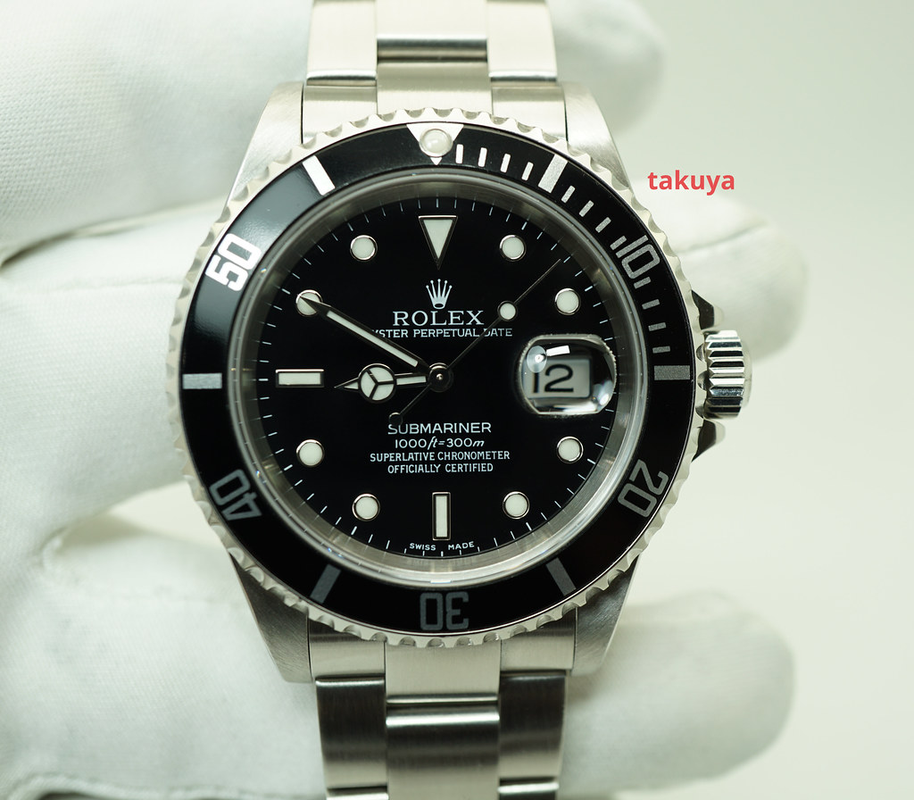 Rolex 16610 SUBMARINER DATE STAINLESS STEEL K SERIAL LUG HOLES