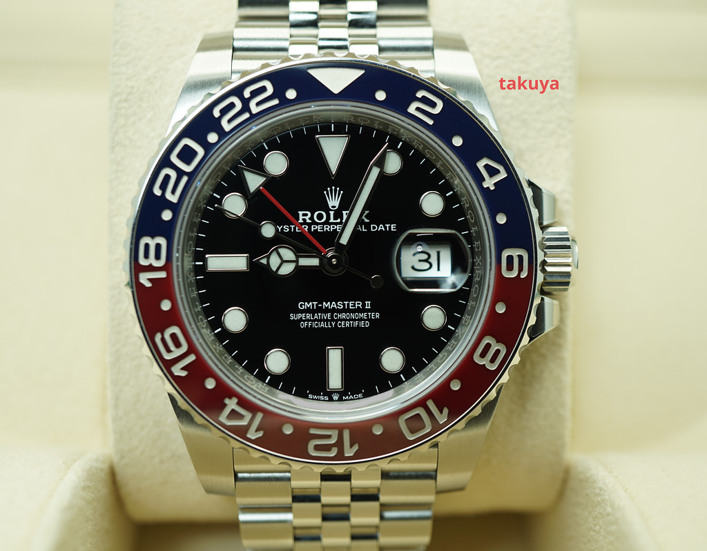 Rolex 126710BLRO PEPSI GMT MASTER II RED BLUE BEZEL JUBILEE 2021 FULL ...