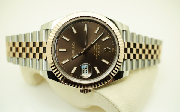 Rolex 126331 DATEJUST 41 ROSE GOLD STEEL CHOCOLATE DIAL JUBILEE 2021 FULL SET - Image 9