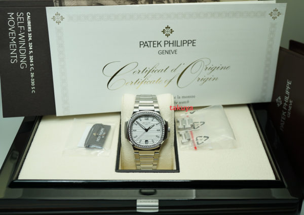 Brand New Patek PHILIPPE 7118/1200A NAUTILUS SILVER DIAL DIAMOND BEZEL 2021 FULL SET - Image 2