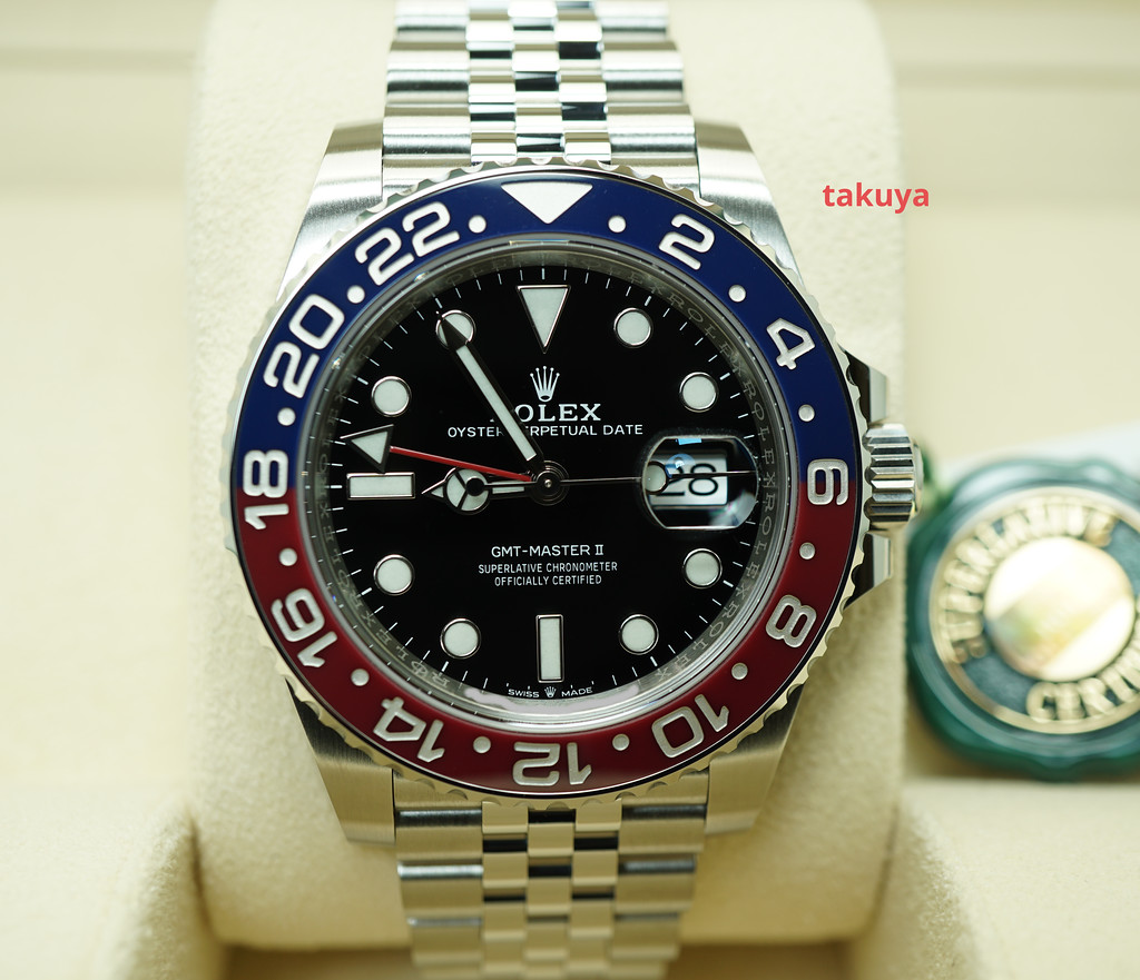 BRAND NEW Rolex 126710BLRO PEPSI GMT MASTER 2 RED BLUE BEZEL JUBILEE ...