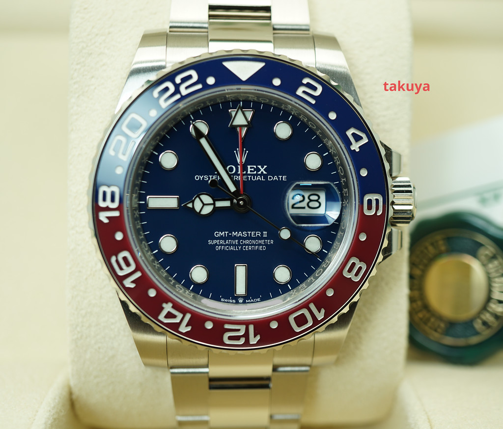 NEW Rolex 126719BLRO GMT MASTER II PEPSI 18K WHITE GOLD BLUE DIAL 2021 FULL SET - Takuya Watches
