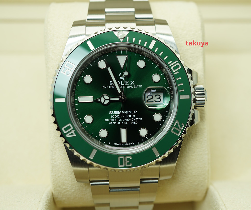 MINT Rolex 116610LV SUBMARINER HULK GREEN DIAL BEZEL 2018 WARRANTY FULL ...