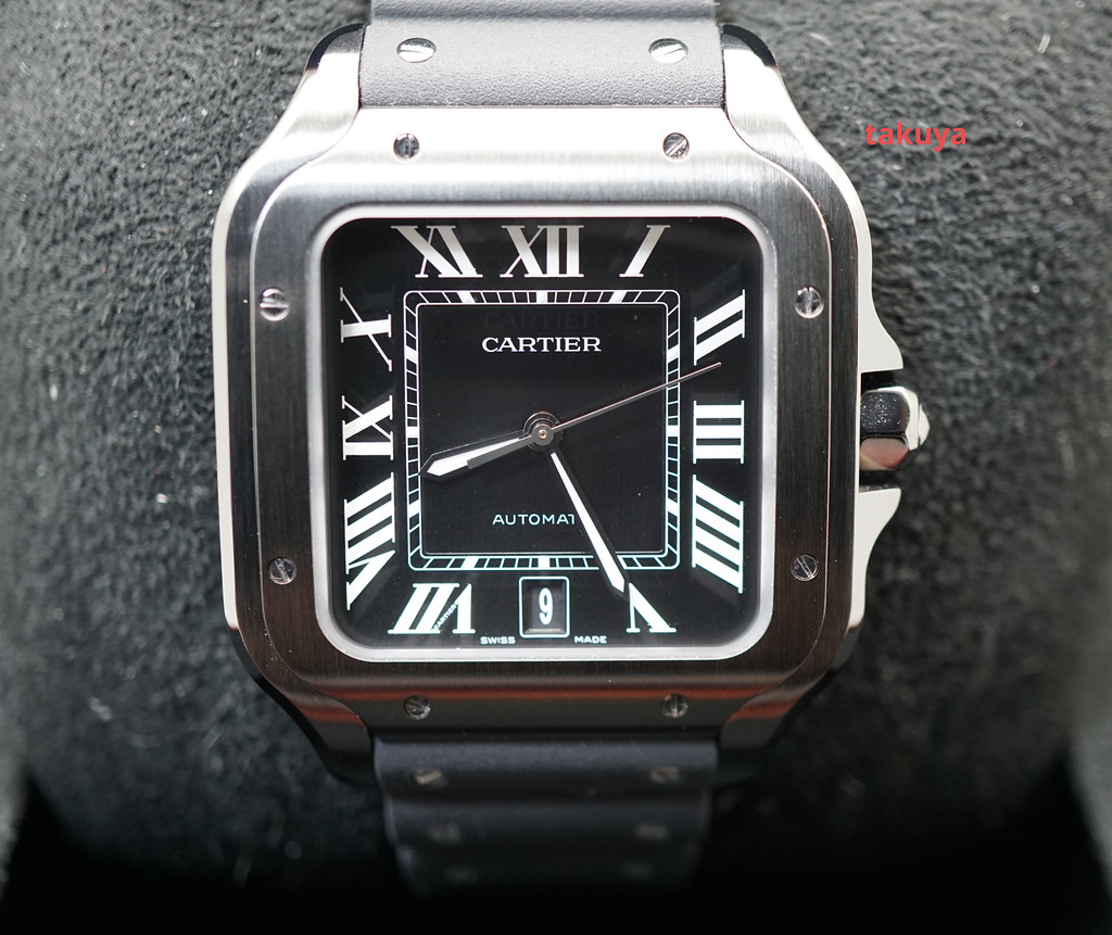 MINT Cartier SANTOS DE CARTIER LARGE MODEL BLACK ADLC