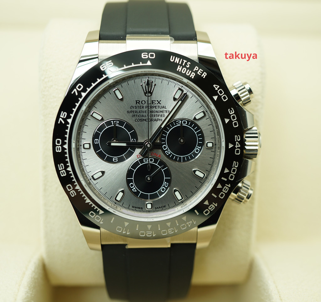 Rolex 116519LN DAYTONA 18K WHITE GOLD OYSTERFLEX STEEL DIAL 2021 FULL ...