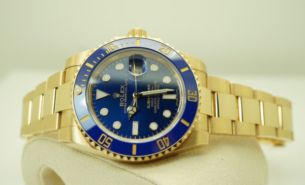 Rolex 116618LB SUBMARINER YELLOW GOLD SUNBURST BLUE DIAL 2020 WARRANTY FULL SET - Image 10