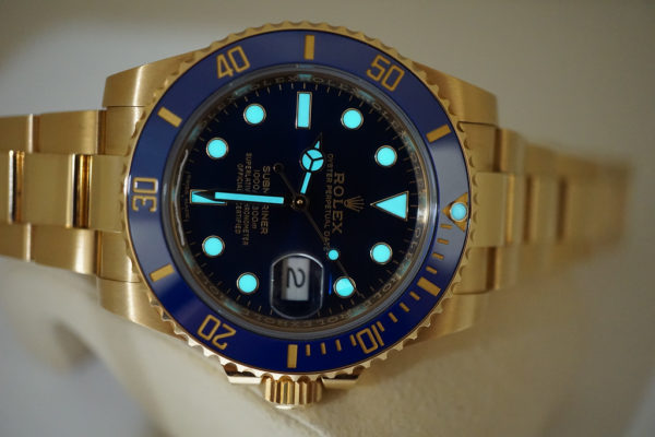 Rolex 116618LB SUBMARINER YELLOW GOLD SUNBURST BLUE DIAL 2020 WARRANTY FULL SET - Image 11