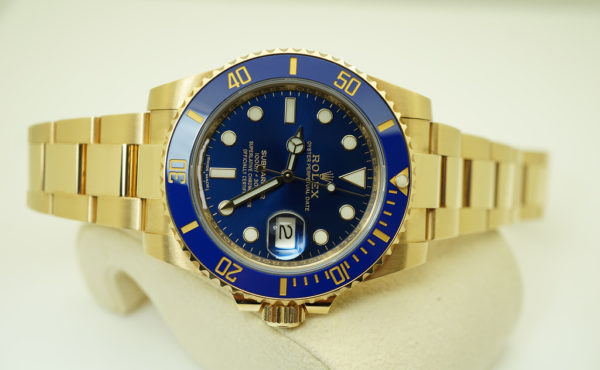 Rolex 116618LB SUBMARINER YELLOW GOLD SUNBURST BLUE DIAL 2020 WARRANTY FULL SET - Image 9