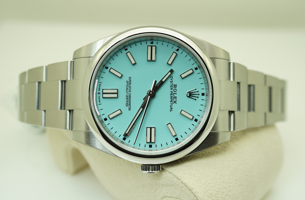 BRAND NEW Rolex 124300 OYSTER PERPETUAL 41MM TIFFANY TURQUOISE DIAL ...