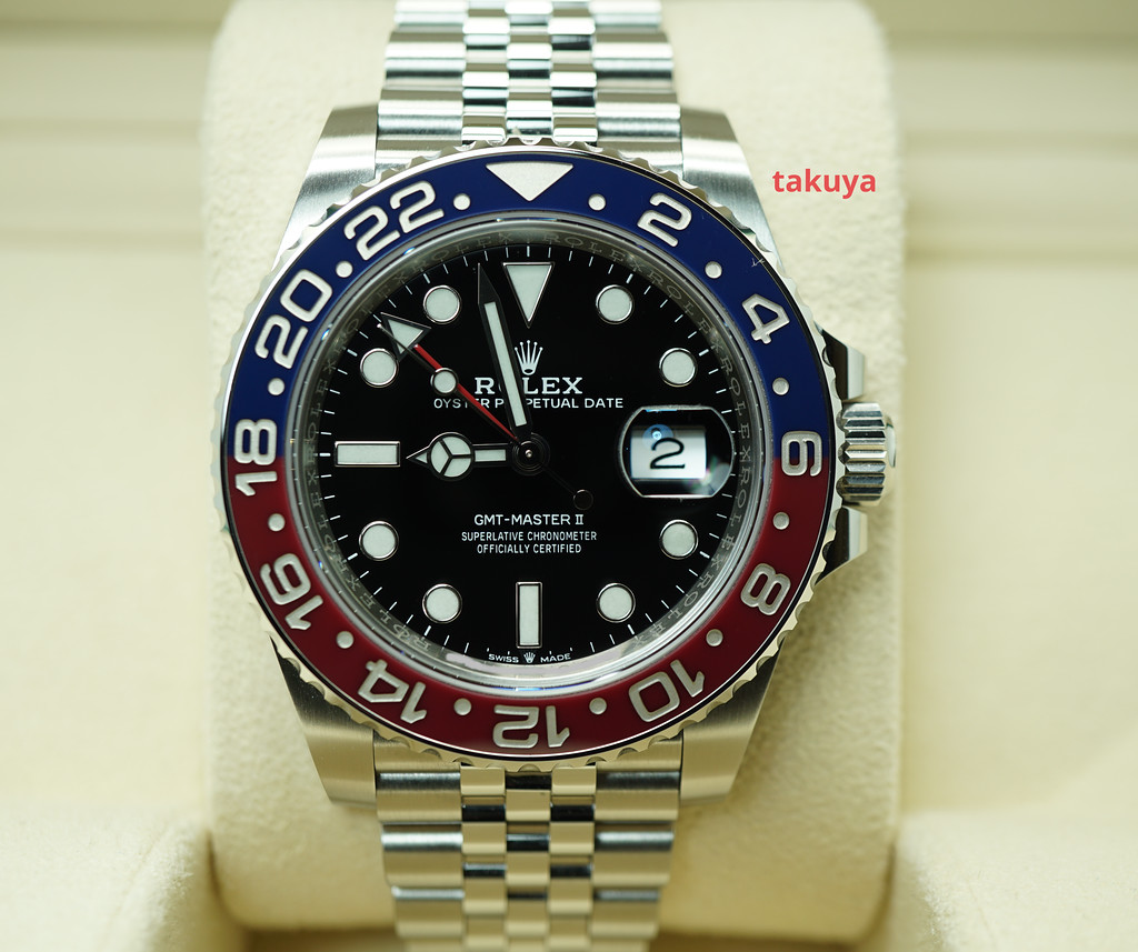 MINT Rolex 126710BLRO PEPSI GMT MASTER II RED BLUE BEZEL JUBILEE 2021 ...