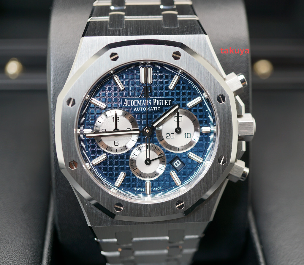 Audemars PIGUET ROYAL OAK CHRONOGRAPH BLUE DIAL 26331ST WARRANTY FULL ...