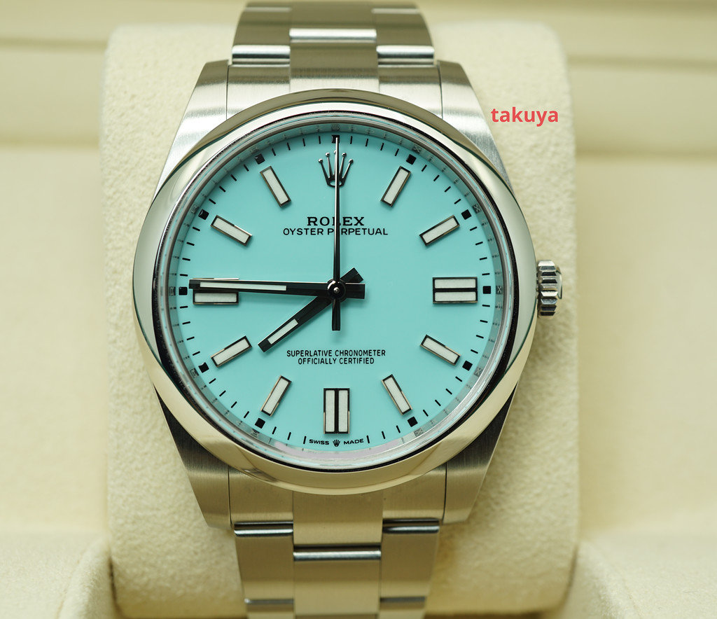 MINT Rolex 124300 OYSTER PERPETUAL TIFFANY TURQUOISE DIAL 41 2021 ...