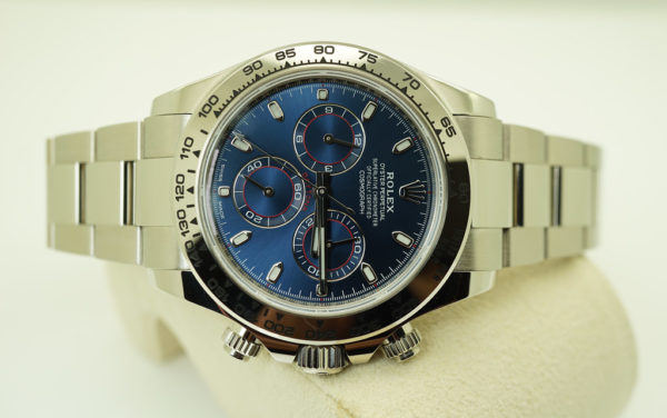 Rolex 116509 DAYTONA 18K WHITE GOLD BLUE DIAL 2021 WARRANTY COMPLETE SET - Image 9