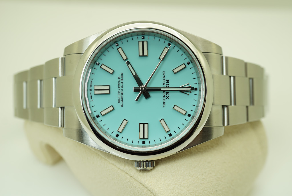 MINT Rolex 124300 OYSTER PERPETUAL 41MM TIFFANY TURQUOISE DIAL 2021 ...