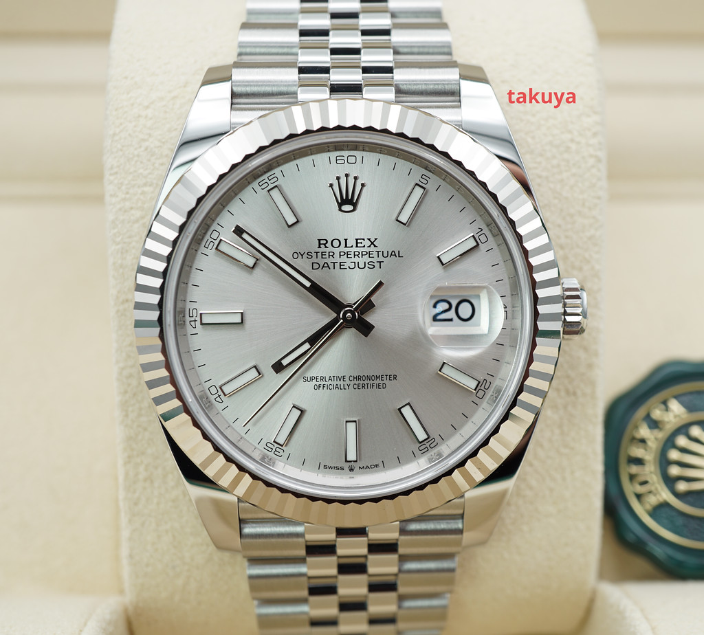 BRAND NEW Rolex 126334 DATEJUST 41 FLUTED BEZEL SILVER DIAL 2023 ...