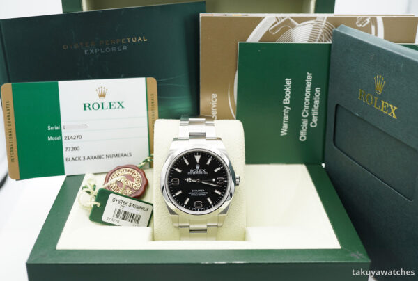 Rolex 214270 EXPLORER I STAINLESS STEEL MARK 1 DIAL 39MM DISCONTINUED BOX PAPERS - Image 2