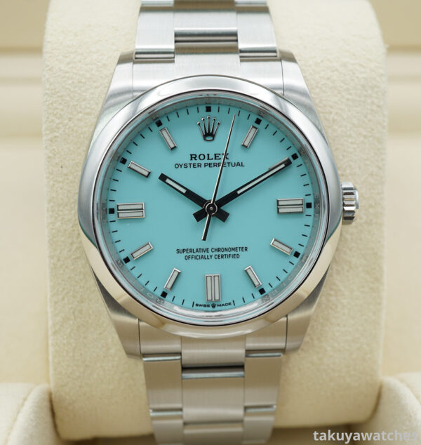 Rolex 126000 OYSTER PERPETUAL 36 TURQUOISE BLUE DIAL 2021 COMPLETE SET