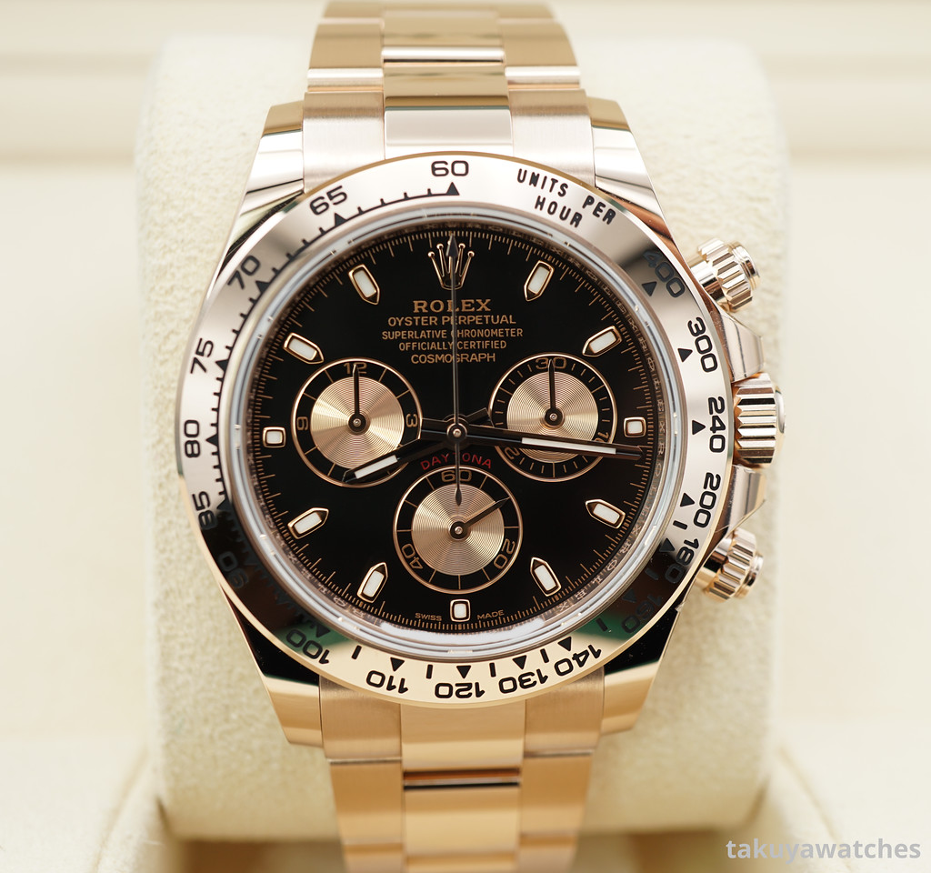 Rolex 116505 COSMOGRAPH DAYTONA 18K ROSE GOLD BLACK DIAL 2021 WARRANTY ...