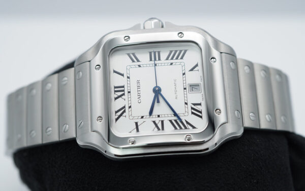 Cartier SANTOS DE CARTIER LARGE MODEL AUTOMATIC SILVER DIAL 2023 FULL SET - Image 10