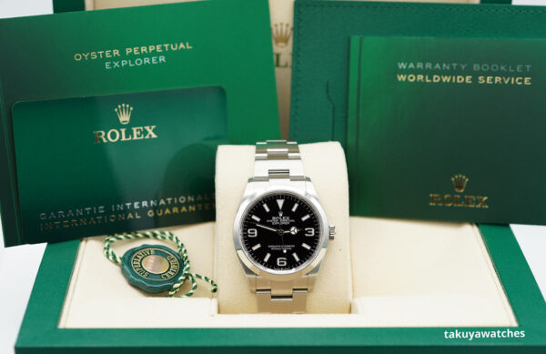 MINT Rolex 124270 EXPLORER I FULL LUME DIAL 36MM 2021 WARRANTY COMPLETE SET - Image 2