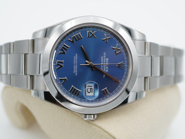 MINT Rolex 126300 DATEJUST 41 AZZURRO BLUE ROMAN DIAL OYSTER WARRANTY FULL SET - Image 9