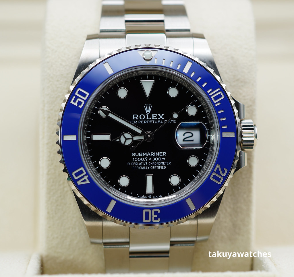 Rolex 126619LB SUBMARINER 41 18K WHITE GOLD BLUE BEZEL WARRANTY ...