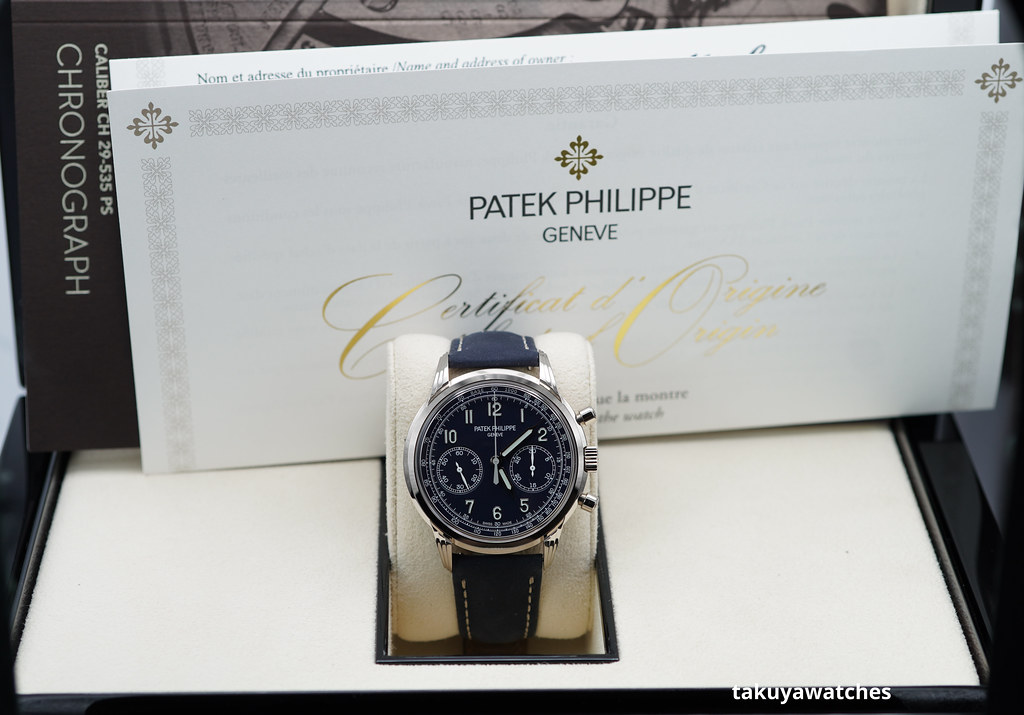 Patek PHILIPPE 5172G CHRONOGRAPH 18K WHITE GOLD BLUE DIAL 2023 FULL SET Takuya Watches