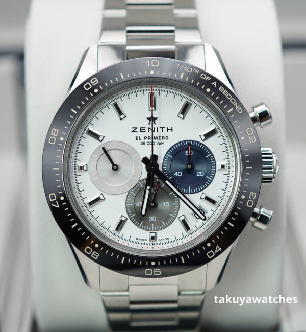 ZENITH CHRONOMASTER SPORT El PRIMERO WHITE TRICOLOR DIAL BRACELET 2021 WARRANTY