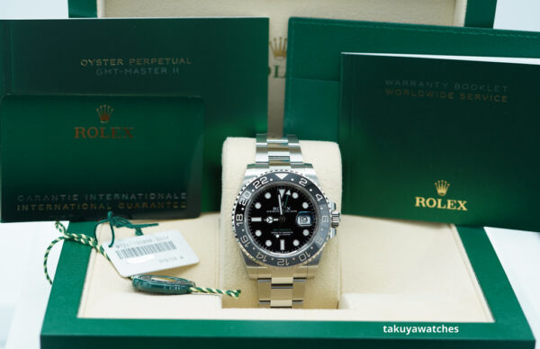 Rolex 126710GRNR GMT MASTER II BLACK GREY BEZEL OYSTER BAND 2024 COMPLETE SET - Image 2