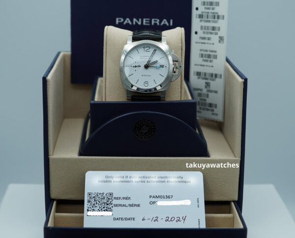 PANERAI PAM 1367 LUMINOR QUARANTA BiTempo WHITE DIAL 2024 WARRANTY FULL SET - Image 2