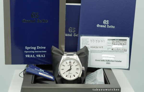 Grand Seiko SLGA009 WHITE BIRCH SPRING DRIVE 5 DAYS 2022 WARRANTY FULL SET - Image 2