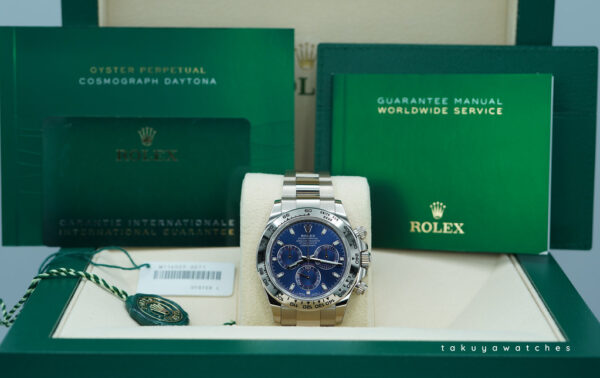 Rolex 116509 COSMOGRAPH DAYTONA 18K WHITE GOLD BLUE DIAL 2023 WARRANTY FULL SET - Image 2