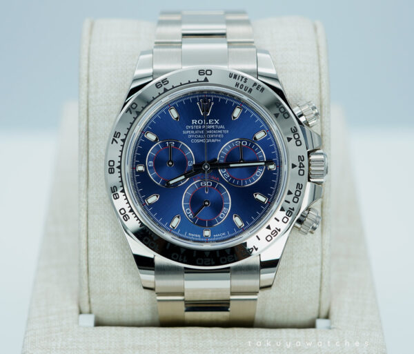 Rolex 116509 COSMOGRAPH DAYTONA 18K WHITE GOLD BLUE DIAL 2023 WARRANTY FULL SET