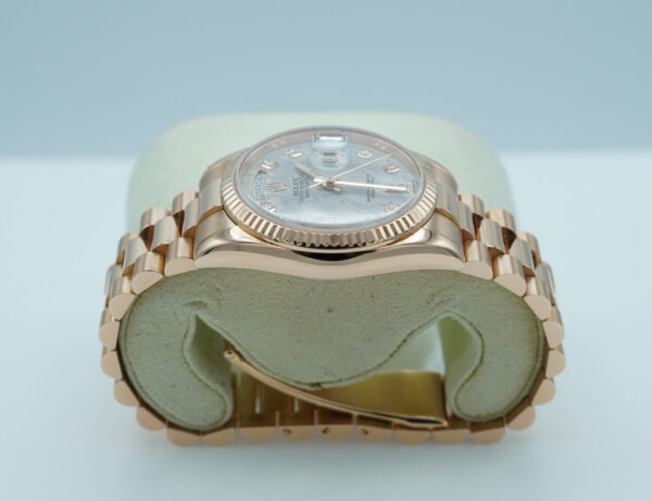 Rolex 118235 DAY DATE PRESIDENT 36 ROSE GOLD METEORITE DIAMOND DIAL BOX PAPERS - Image 4