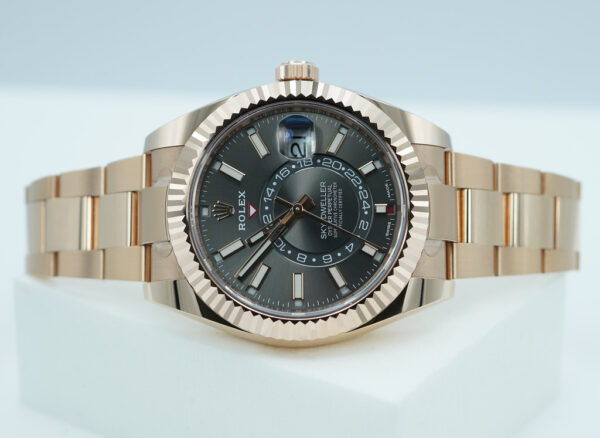 Rolex 326935 SKY-DWELLER 18K ROSE GOLD DARK RHODIUM DIAL 2019 FULL SET - Image 10