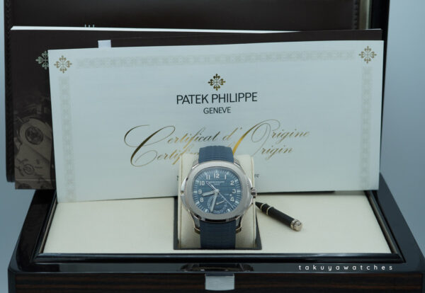 BRAND NEW Patek PHILIPPE 5164G AQUANAUT TRAVEL TIME WHITE GOLD BLUE DIAL 2024 MODEL - Image 2