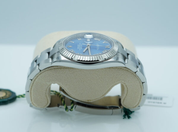 BRAND NEW Rolex 126334 DATEJUST 41 FLUTED BEZEL BLUE ROMAN DIAL OYSTER 2024 FULL SET - Image 4