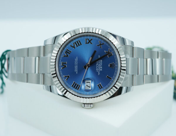 BRAND NEW Rolex 126334 DATEJUST 41 FLUTED BEZEL BLUE ROMAN DIAL OYSTER 2024 FULL SET - Image 9