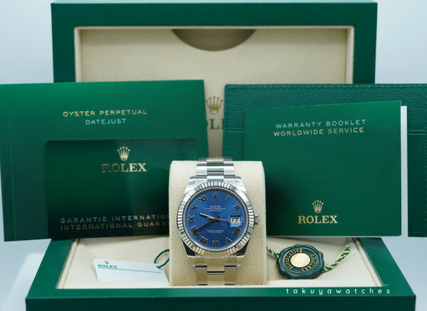 BRAND NEW Rolex 126334 DATEJUST 41 FLUTED BEZEL BLUE ROMAN DIAL OYSTER 2024 FULL SET - Image 2