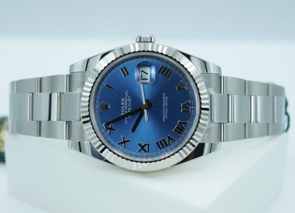 BRAND NEW Rolex 126334 DATEJUST 41 FLUTED BEZEL BLUE ROMAN DIAL OYSTER 2024 FULL SET - Image 10