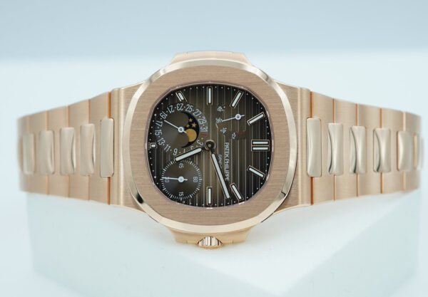 BRAND NEW Patek PHILIPPE 5712/1R NAUTILUS MOONPHASE ROSE GOLD BROWN DIAL 2024 FULL SET - Image 9