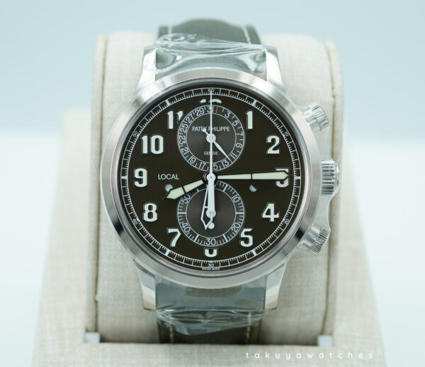 Brand New Patek PHILIPPE 5924G WHITE GOLD CALATRAVA PILOT TRAVEL TIME CHRONOGRAPH 2024 FULL SET